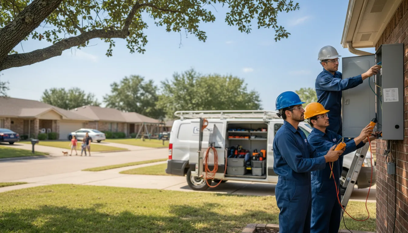 Certified electrician providing emergency electrical services in Bishop, TX